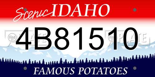 4B81510 Idaho License Plate