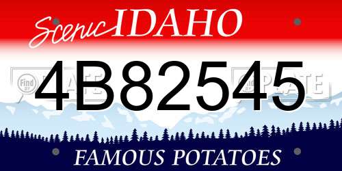 4B82545 Idaho License Plate