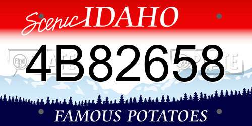 4B82658 Idaho License Plate