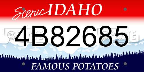 4B82685 Idaho License Plate
