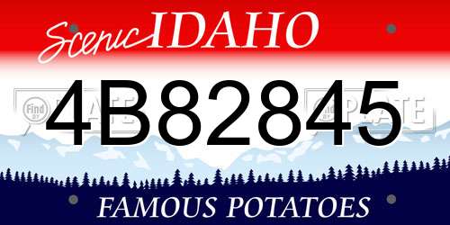 4B82845 Idaho License Plate