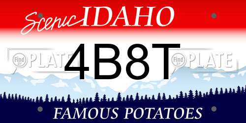 4B8T Idaho License Plate