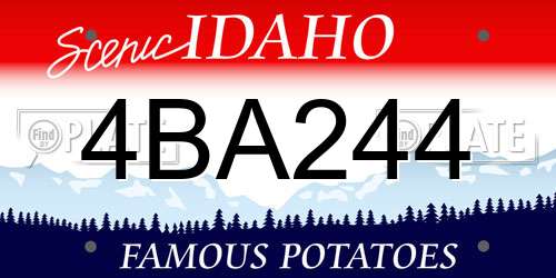 4BA244 Idaho License Plate