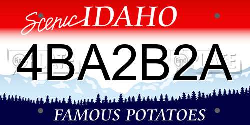 4BA2B2A Idaho License Plate
