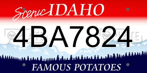 4BA7824 Idaho License Plate