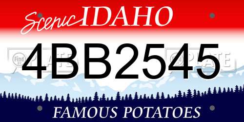 4BB2545 Idaho License Plate