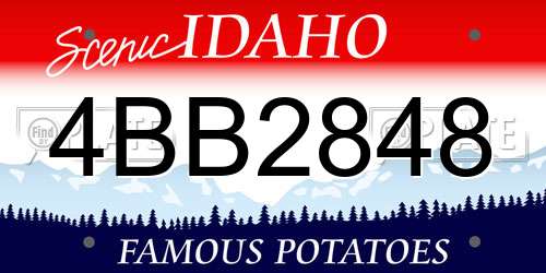4BB2848 Idaho License Plate