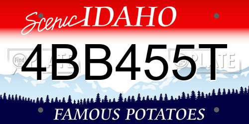 4BB455T Idaho License Plate