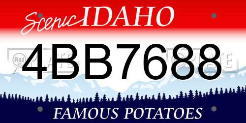 4BB7688 Idaho License Plate
