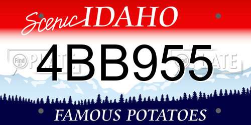 4BB955 Idaho License Plate