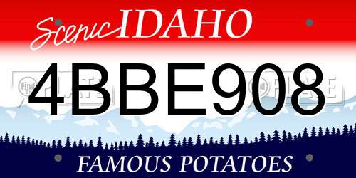 4BBE908 Idaho License Plate