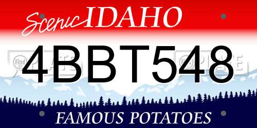 4BBT548 Idaho License Plate