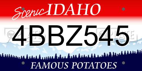 4BBZ545 Idaho License Plate
