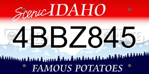 4BBZ845 Idaho License Plate