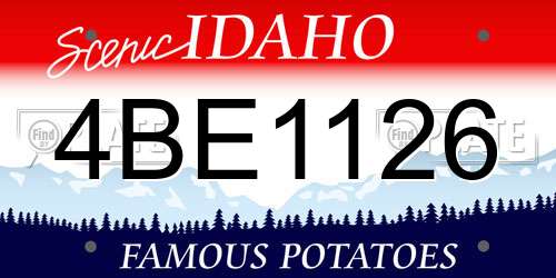 4BE1126 Idaho License Plate