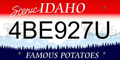 4BE927U Idaho License Plate