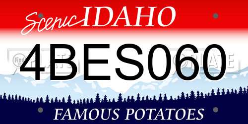 4BES060 Idaho License Plate