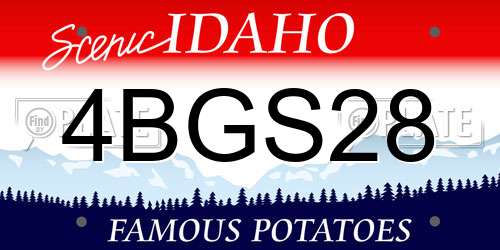 4BGS28 Idaho License Plate