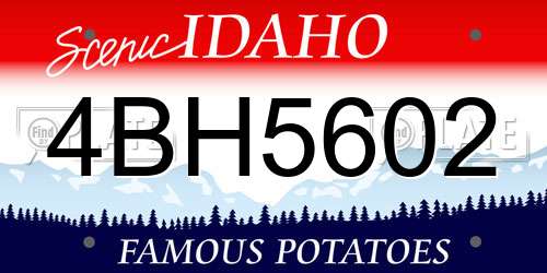 4BH5602 Idaho License Plate
