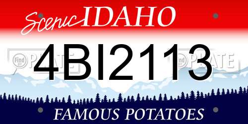 4BI2113 Idaho License Plate