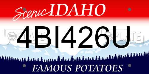 4BI426U Idaho License Plate