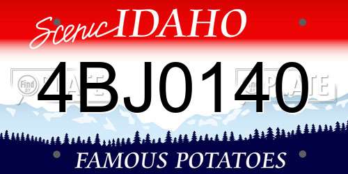 4BJ0140 Idaho License Plate