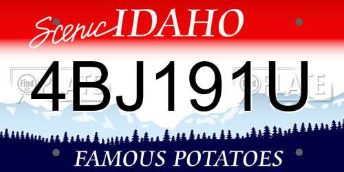 4BJ191U Idaho License Plate
