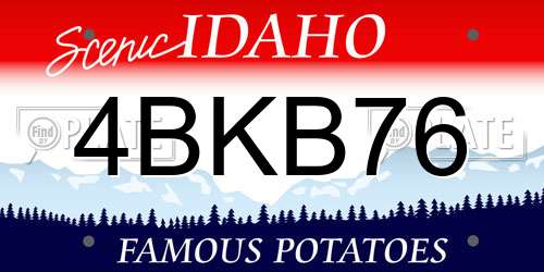4BKB76 Idaho License Plate