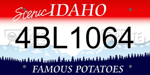 4BL1064 Idaho License Plate