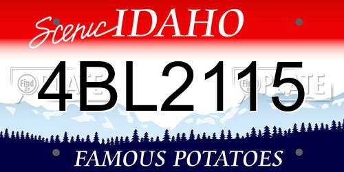 4BL2115 Idaho License Plate