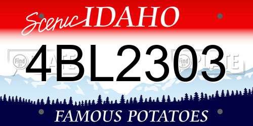 4BL2303 Idaho License Plate