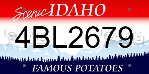 4BL2679 Idaho License Plate