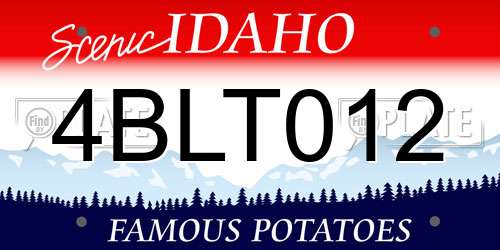 4BLT012 Idaho License Plate