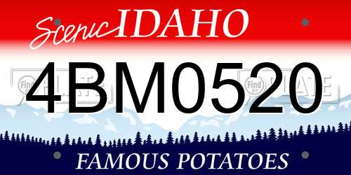 4BM0520 Idaho License Plate