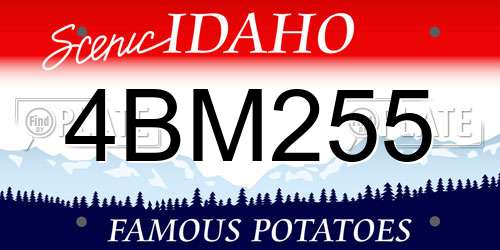 4BM255 Idaho License Plate