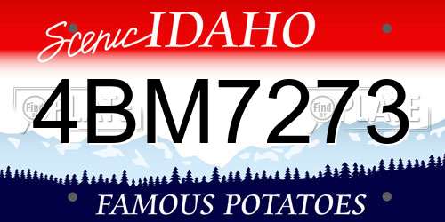 4BM7273 Idaho License Plate
