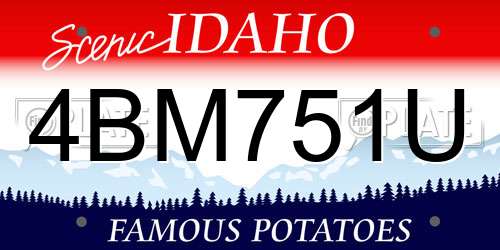 4BM751U Idaho License Plate