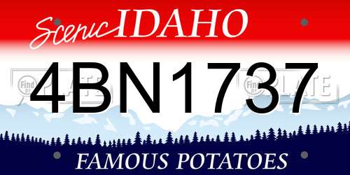 4BN1737 Idaho License Plate