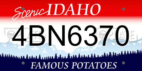 4BN6370 Idaho License Plate