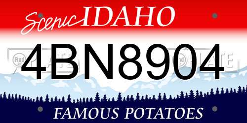 4BN8904 Idaho License Plate