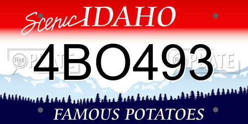 4BO493 Idaho License Plate