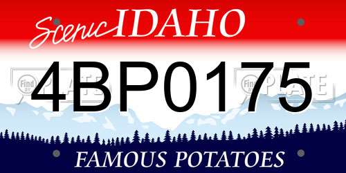 4BP0175 Idaho License Plate