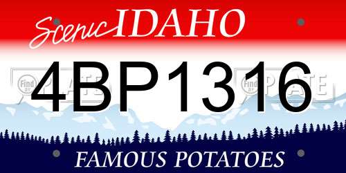4BP1316 Idaho License Plate