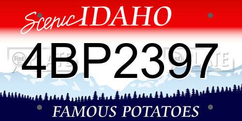 4BP2397 Idaho License Plate
