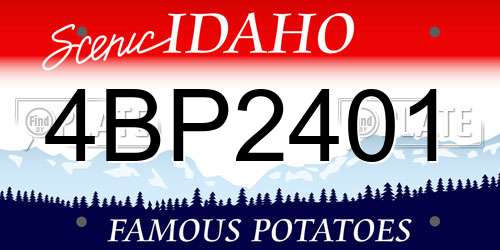 4BP2401 Idaho License Plate