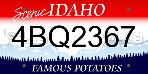 4BQ2367 Idaho License Plate