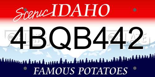 4BQB442 Idaho License Plate