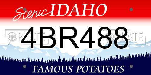 4BR488 Idaho License Plate