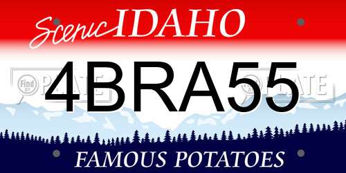 4BRA55 Idaho License Plate