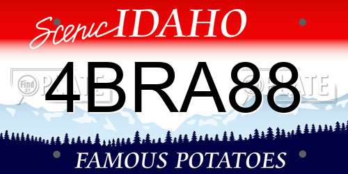 4BRA88 Idaho License Plate